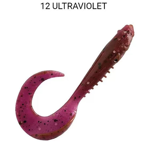 Crazy Fish King Tail soft lure in ultraviolet color, featuring realistic fish-like design for freshwater or saltwater fishing.