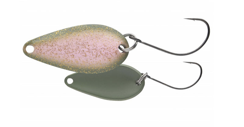 Daiwa PRESSO LMN spoon fishing lure with shiny metallic finish and streamlined shape for enhanced casting and water movement.