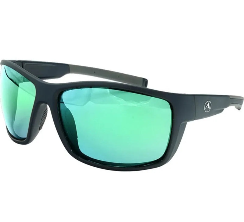 Fishing Legacy DIVNA polarized sunglasses with black frames and dark tinted lenses, designed for outdoor fishing and sports.