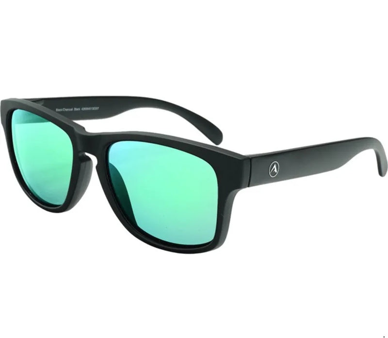 Fishing Legacy Silvana polarized sunglasses with dark tinted lenses and black frame, designed for outdoor and fishing activities.