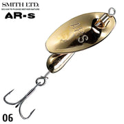 Smith AR-S spinner in black with silver accents, featuring a sleek design and smooth spinning action.