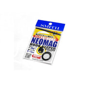 Smith Magnetic Lure Hook Keeper attached to a fishing rod, designed to securely hold hooks with a strong magnet.