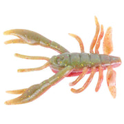 Berkley Gulp Crabby Camo 2-inch soft lure with crab pattern, ideal for fishing, shown in close-up.
