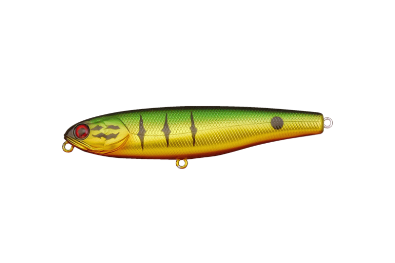 Jackall Bonnie 95 12.6g wobbler fishing lure with peacock feather pattern, designed for attracting predatory fish.