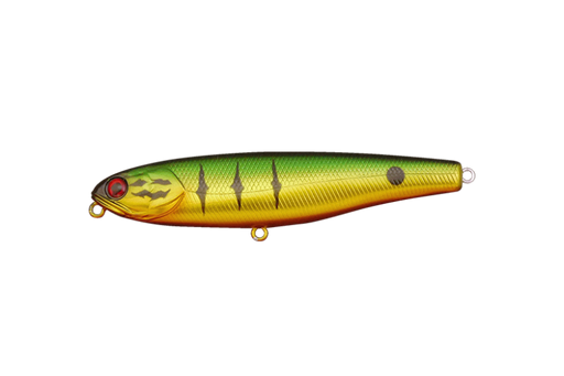 Jackall Bonnie 95 12.6g wobbler fishing lure with peacock feather pattern, designed for attracting predatory fish.