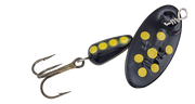 Panther Martin Spinner fishing lure with silver blade and colorful body, designed for freshwater fishing enthusiasts.