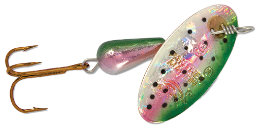Panther Martin Spinner lure with silver blade and colorful body, designed for fishing and freshwater angling.