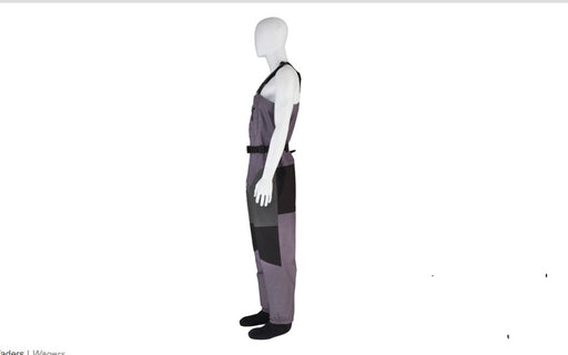 Daiwa D-VEC breathable waders for fishing, showing lightweight, waterproof fabric and adjustable straps for comfortable wear.