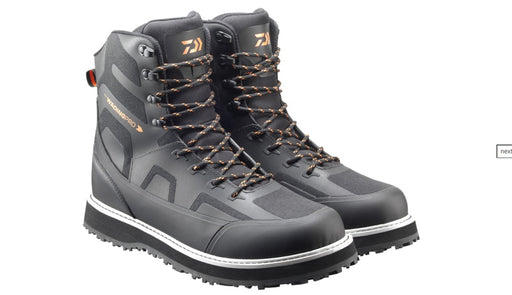Daiwa D-VEC Wading Boots, waterproof fishing wading boot with sturdy sole for river and stream fishing.