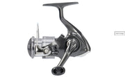 Daiwa 26 Crossfire LT fishing reel with black and silver design, showcasing the lightweight, durable construction of the reels.