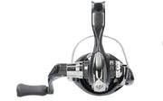 Daiwa 26 Crossfire LT spinning reel with black and silver finish, featuring spool and handle details.