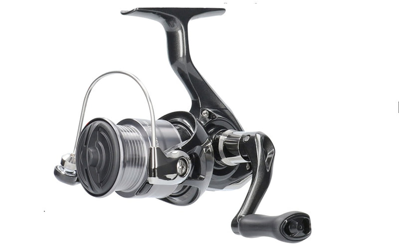 Daiwa 26 Crossfire LT fishing reel with black and silver design, featuring spool and handle components visible in the image.