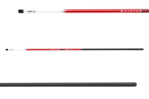 Daiwa Ninja X Tele Pole fishing rod, extendable rod for fishing, with a sleek black design and ergonomic grip, ready for use
