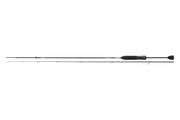 Daiwa Caldia Nanojig UL fishing rod with lightweight design, featuring sleek black and silver finish, suitable for ultralight jigging.