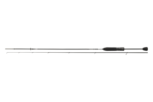 Daiwa Caldia Nanojig UL fishing rod with lightweight design, featuring sleek black and silver finish, suitable for ultralight jigging.