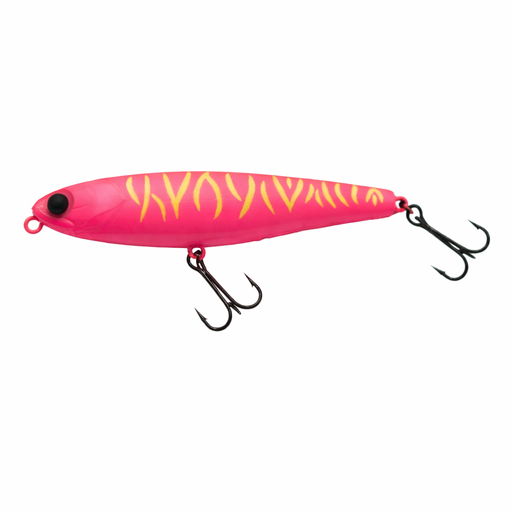 Jackall Bonnie 85 9.1g wobbler lure with vibrant dragonfruit color for freshwater fishing, showcasing its detailed design.
