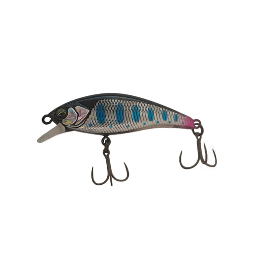 Jackall Tricoroll Mai 45S wobbler fishing lure in Yoneshiro Multi Black, showing its sleek black design and detailed body.