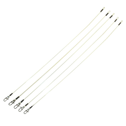 DS Climax Hard Mono 300mm fishing leader, close-up view showing durable, clear mono line with a strong connection point.
